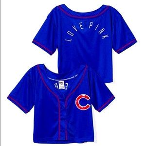 PINK VICTORIA SECRET MLB Crop Chicago Cubs Jersey